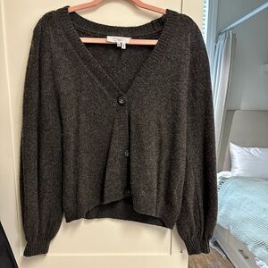 ba&sh charcoal grey button down sweater - freshly dry cleaned worn 2x